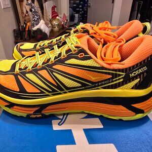 Hoka One One Mafate Speed 2 Electric Tangerine Mens Sz 9.5 Sneakers Shoes NEW